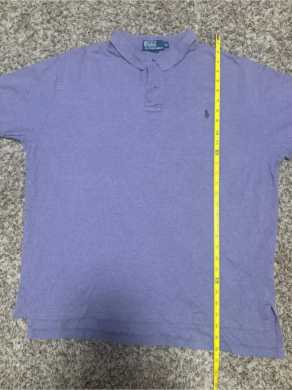 Ralph Lauren Men’s Heather Lavender Polo with Green Pony